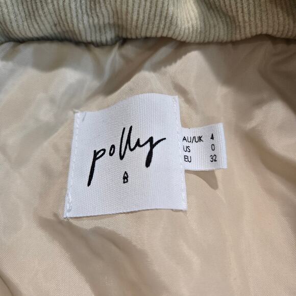 Princess Polly Cropped Corduroy Puffer Jacket Size 4 Streetwear Casual - Picture 9 of 11